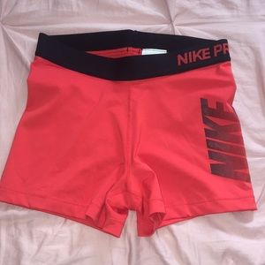 Red 3” Nike Pro Spandex